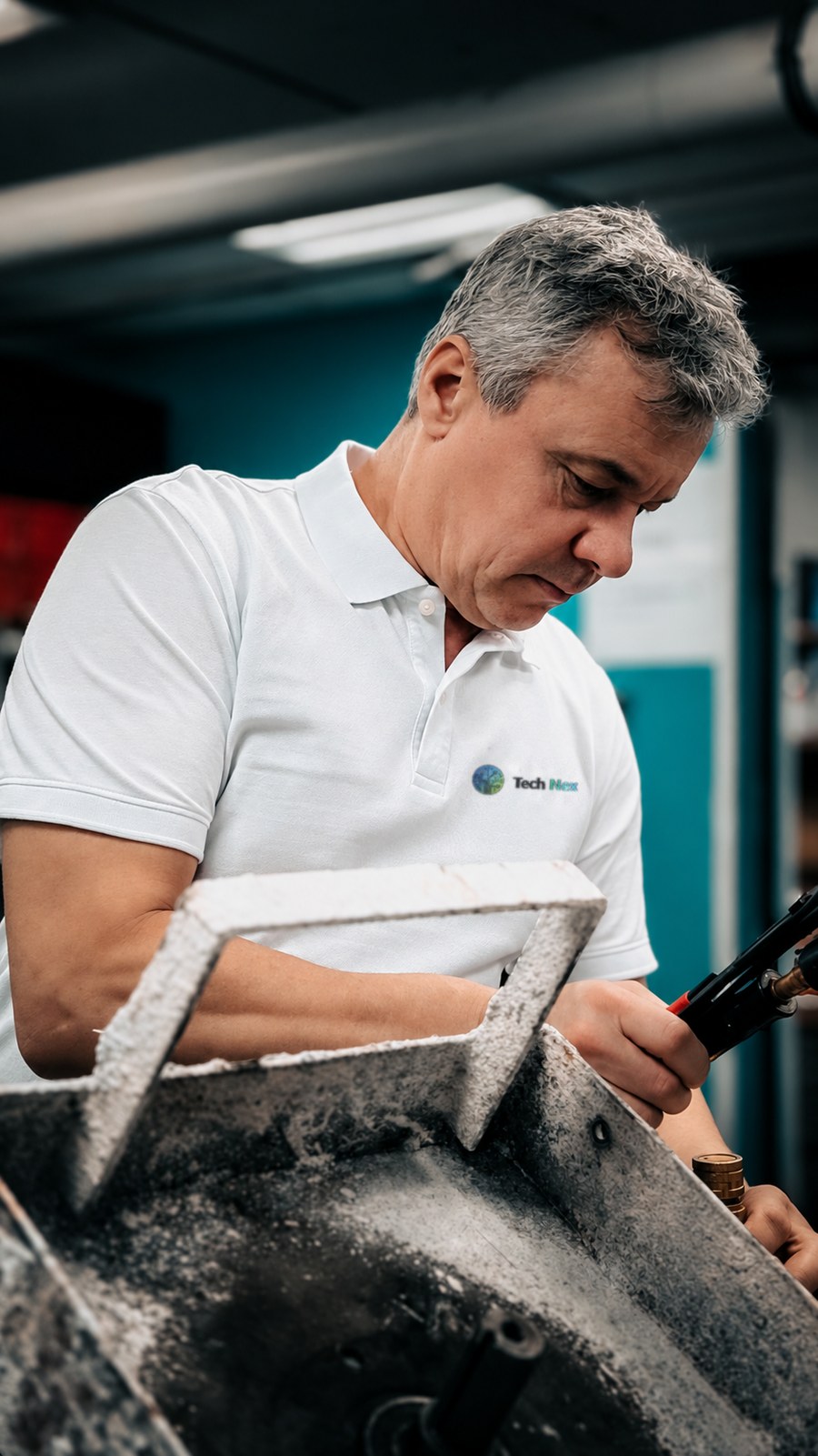 Técnico de Tech Nex instalando equipos HydroNet